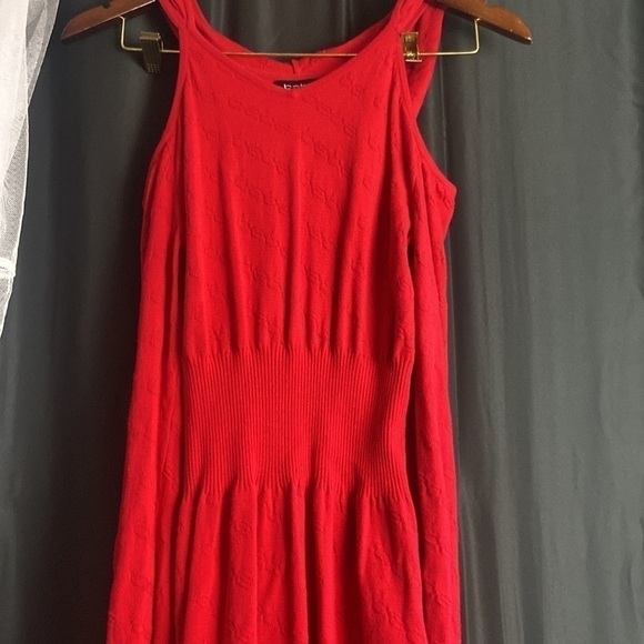 Bebe Red cold shoulder Knit Dress - Picture 4 of 11